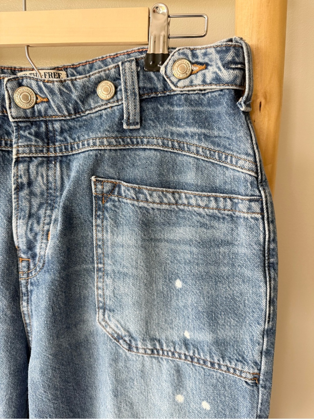 Free People We The Free Palmer Cuffed Wide Leg Jeans in 100 Years Wash 28 - Picture 9 of 15